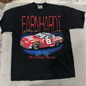 Unisex Black Earnhardt Jr Vintage Racing Graphic Tee